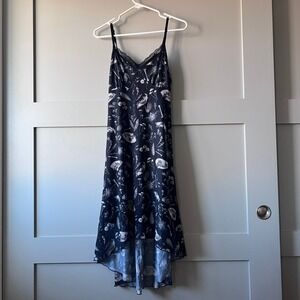 Romwe Skull Bone Moth Floral Print Dress Black‎ Lace Midi Goth Whimsigoth Dark